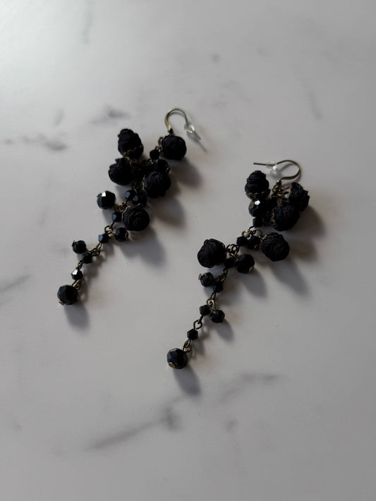 Eveline Earrings, Midnight