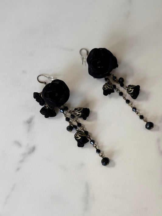 Danielle Earrings, Midnight