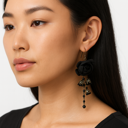 Vanessa Earrings, Midnight