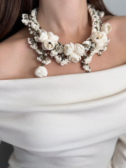 Anna Necklace, Creme
