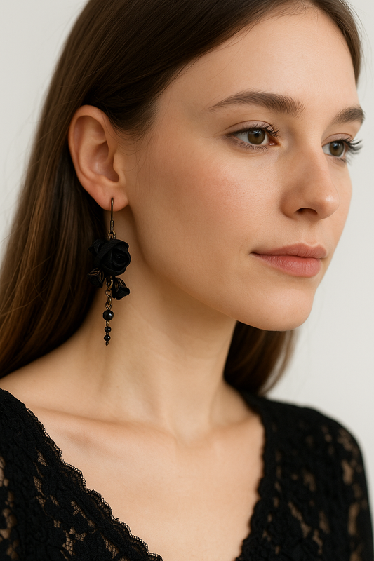 Vanessa Earrings, Midnight