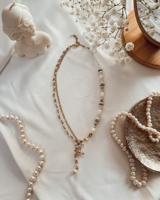 Elpida Collar Necklace, Gold Plated