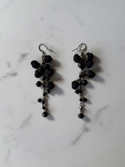 Eveline Earrings, Midnight