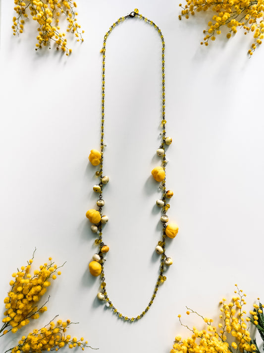 Ava Long Necklace, Sunglow