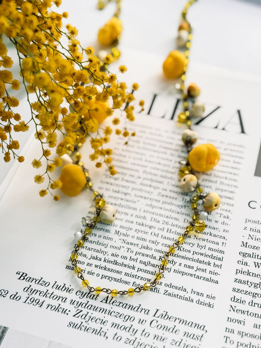Ava Long Necklace, Sunglow