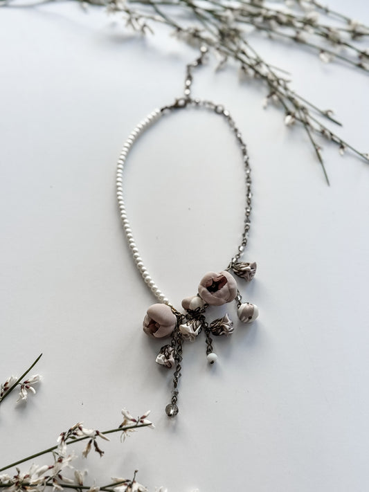 Boheme Collar Necklace, Almond