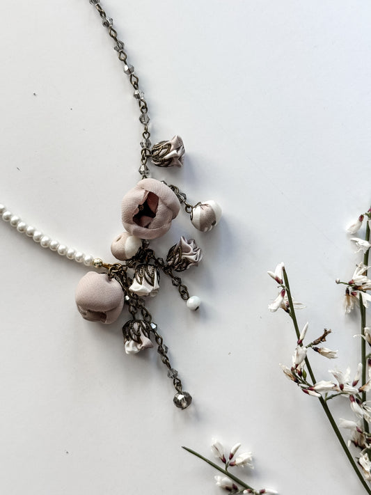 Boheme Collar Necklace, Almond