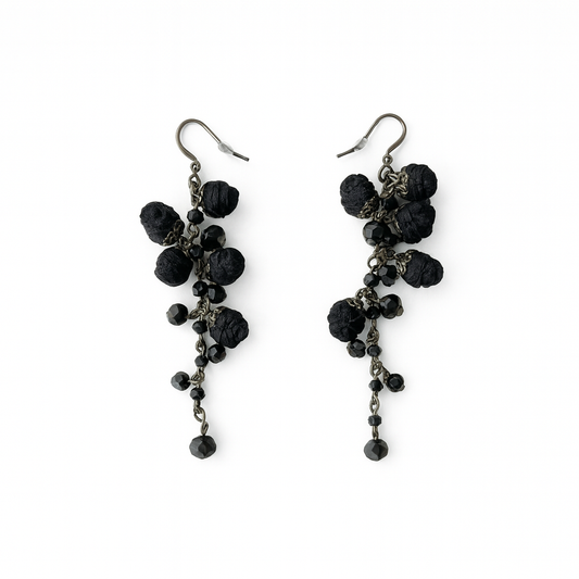Eveline Earrings, Midnight