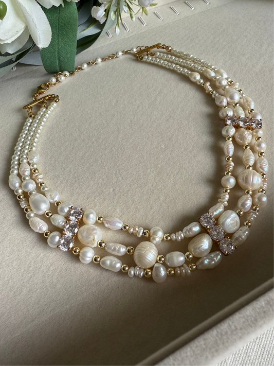 Celestina Collar Necklace, Gold Plated