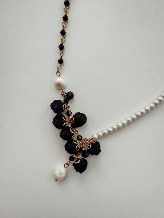 Boheme Collar Necklace, Gold Plated Midnight
