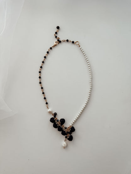 Boheme Collar Necklace, Gold Plated Midnight