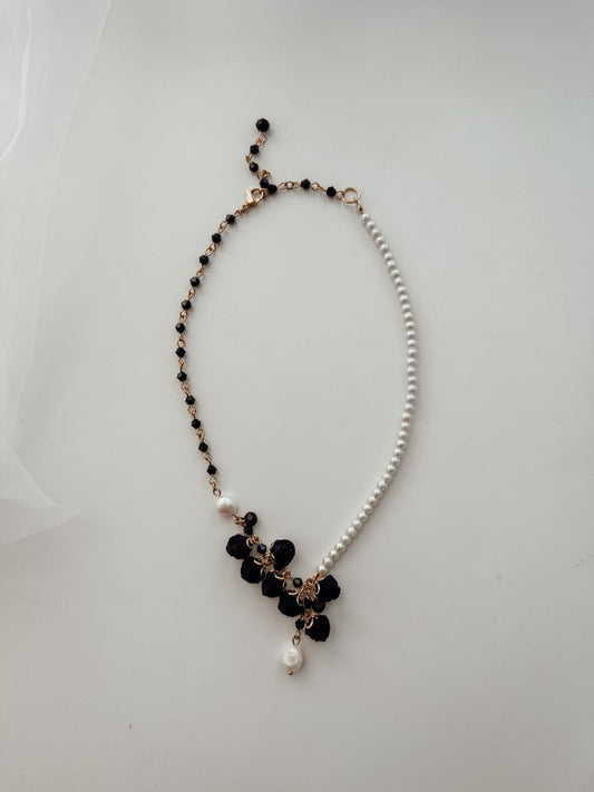 Boheme Collar Necklace, Gold Plated Midnight