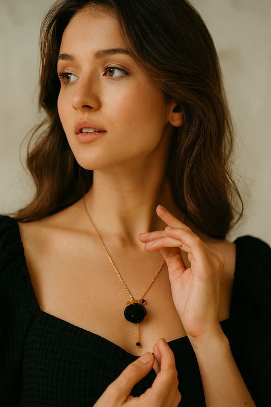 Garofita Collar Necklace, Gold Plated