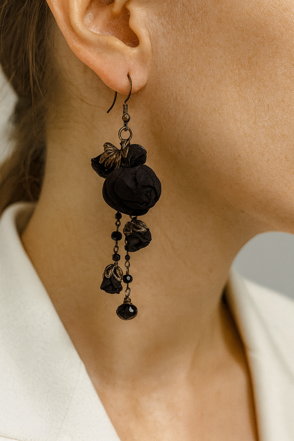 Danielle Earrings, Midnight