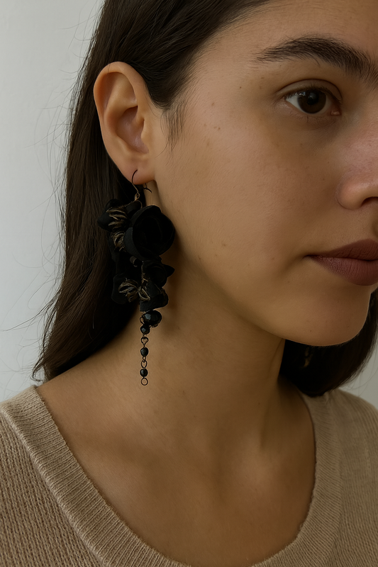 Vanessa Earrings, Midnight