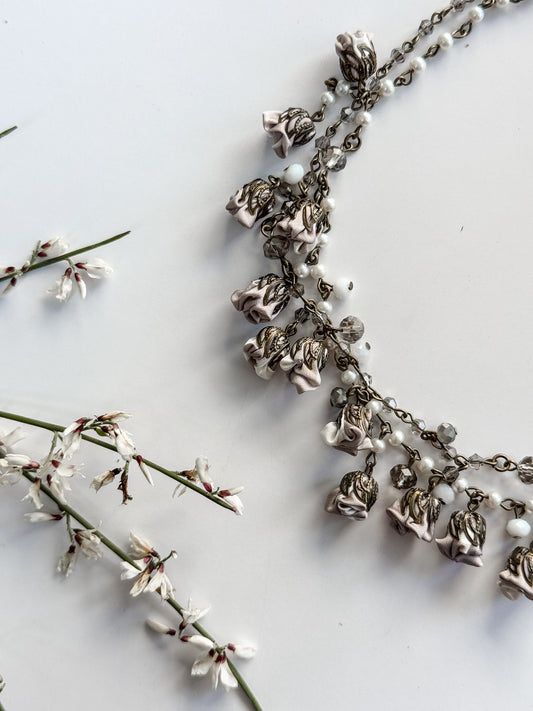 Linda Collar Necklace, Almond