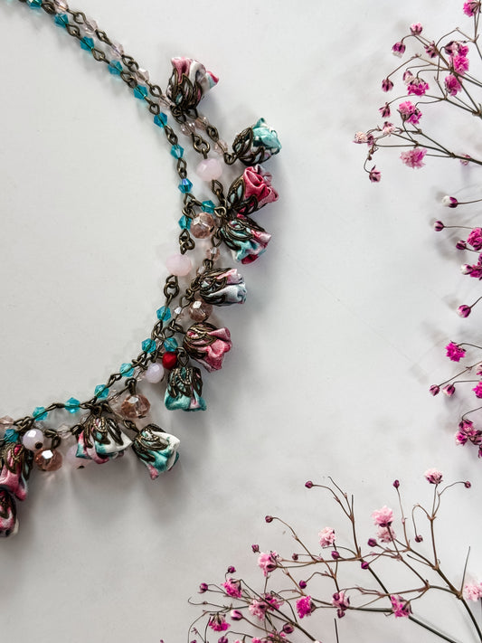 Linda Collar Necklace, Ruby Ciel