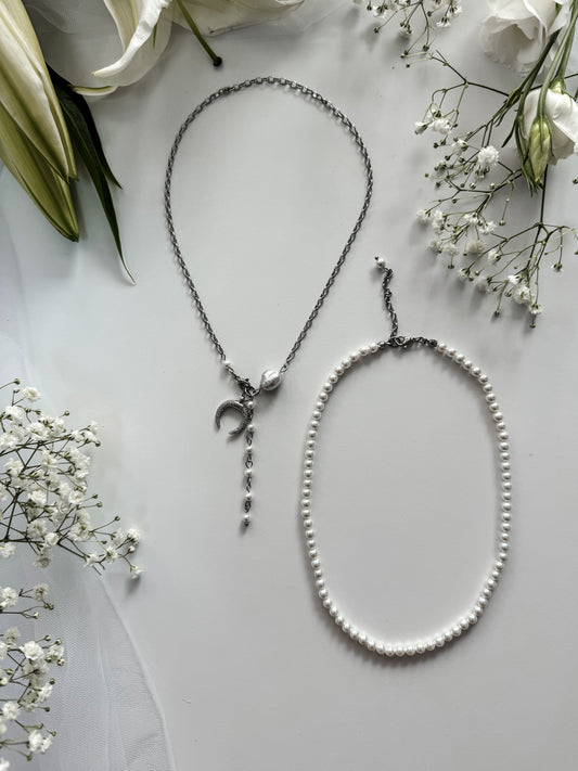 Lunavila Collar Necklace, Stainless Steel