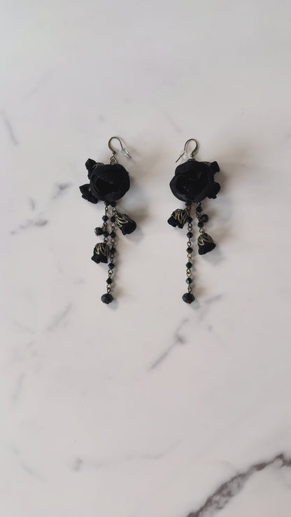 Danielle Earrings, Midnight