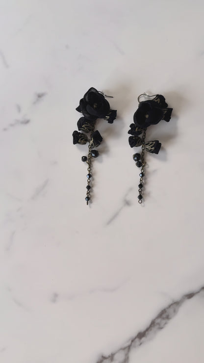 Vanessa Earrings, Midnight
