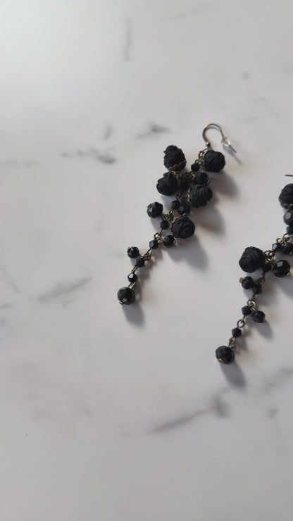 Eveline Earrings, Midnight